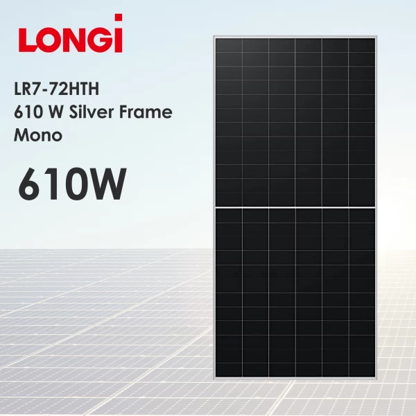 Сонячна панель LONGi LR7-72HTH 610 W Silver Frame Mono